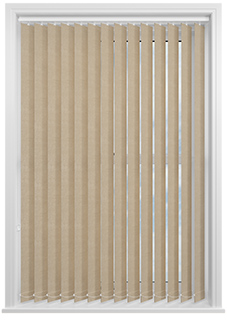 Flori Faux Suede (Blackout), Vanilla Latte - Vertical Blind